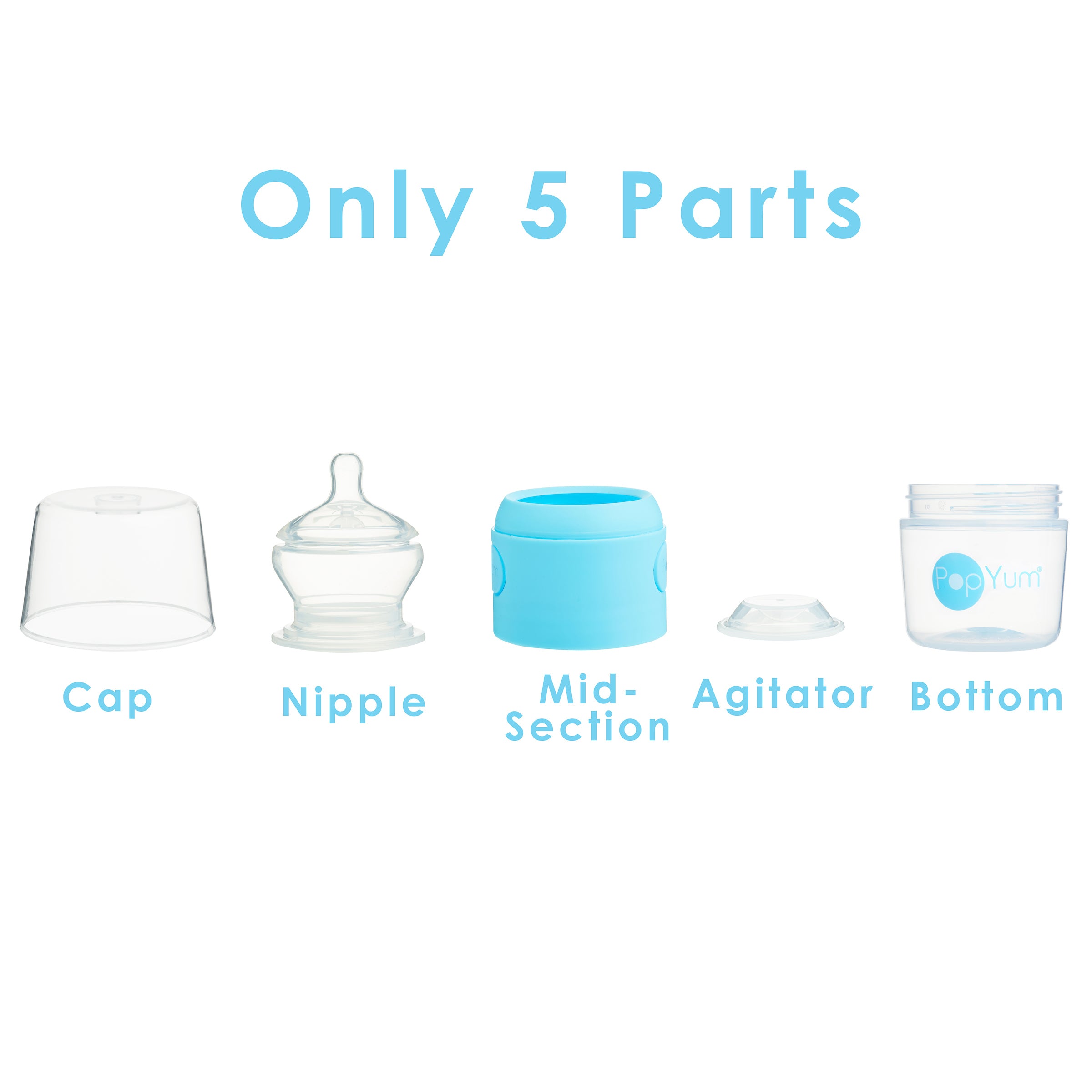 Pack de 2 Biberons Bleu, 260 ML