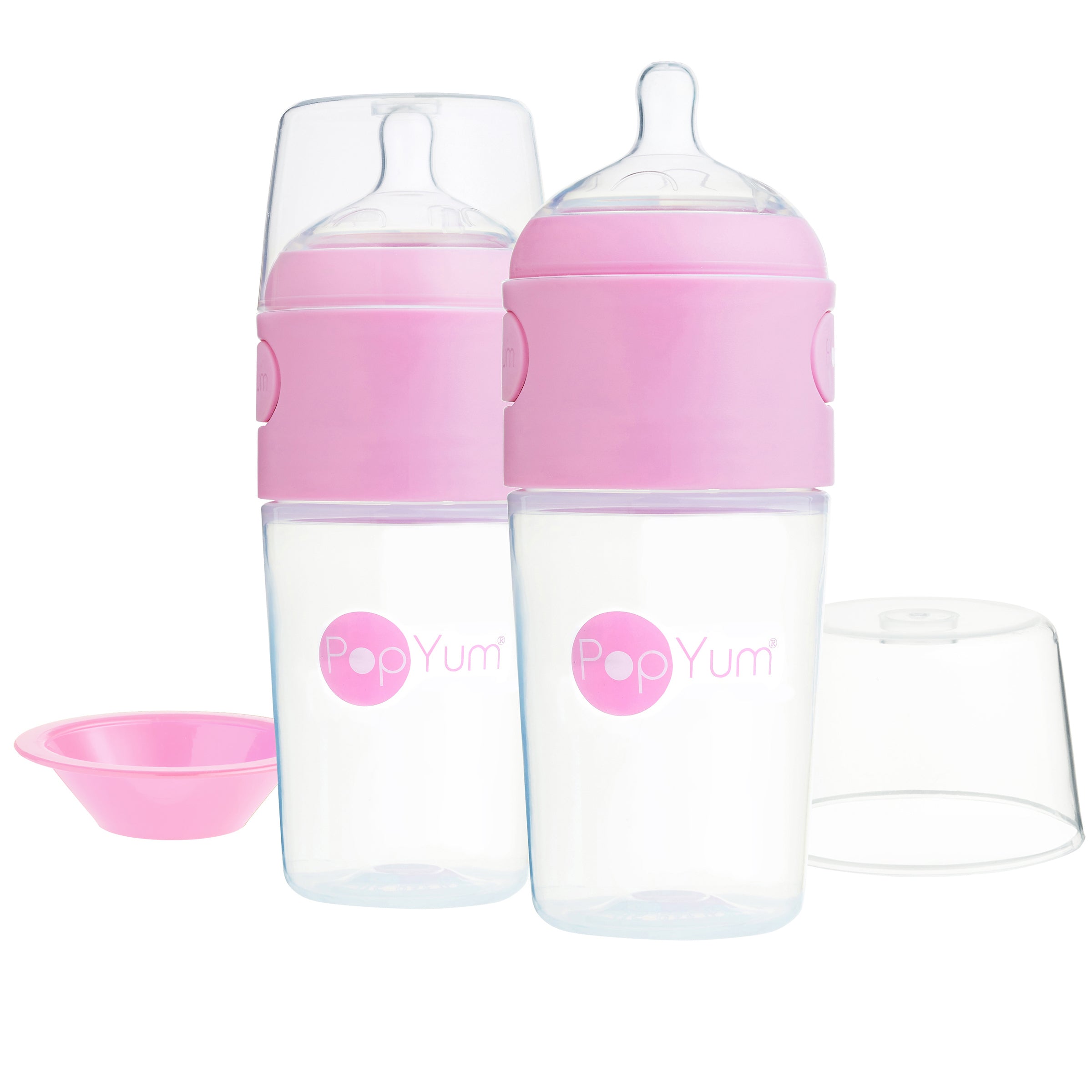 Pack de 2 Biberons Rose, 260 ML