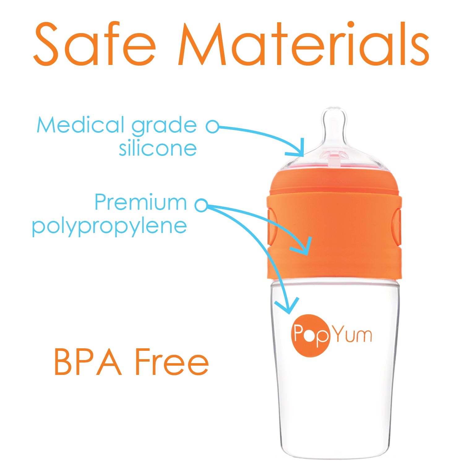 Pack de 2 biberons Orange, 150 ML
